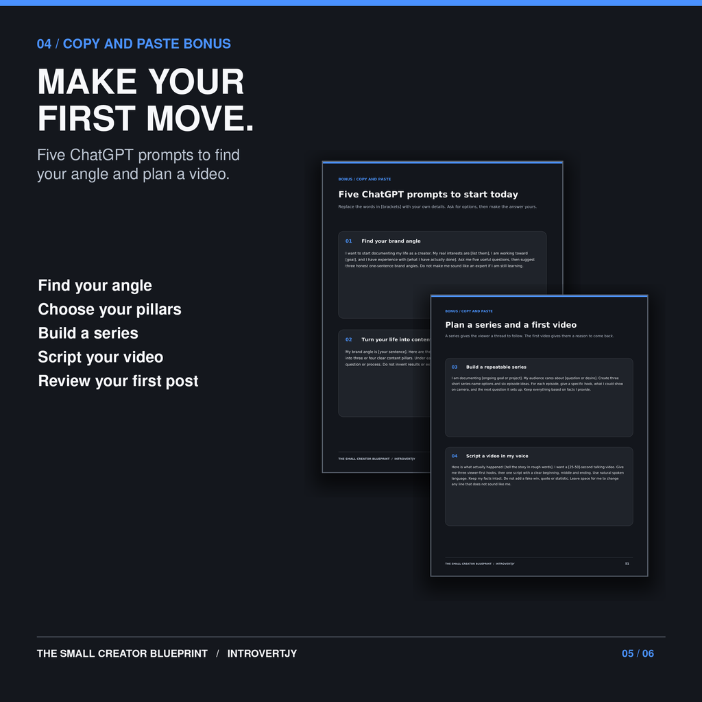 THE SMALL CREATOR BLUEPRINT